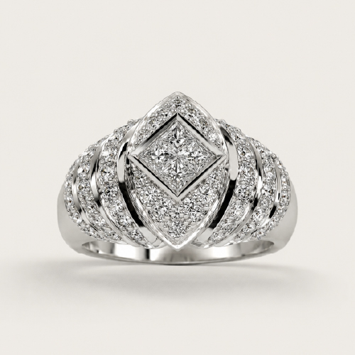 18K White Gold Diamond Ring