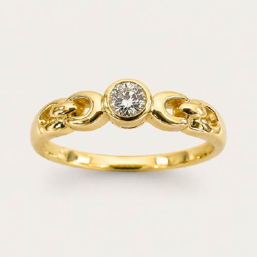 18K Yellow Gold Diamond Ring