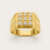 20K Yellow Gold Diamond Ring