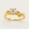 20K Yellow Gold Diamond Ring