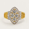 20K Yellow Gold Diamond Ring