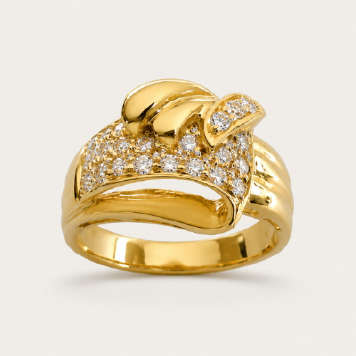 18K Yellow Gold Diamond Ring