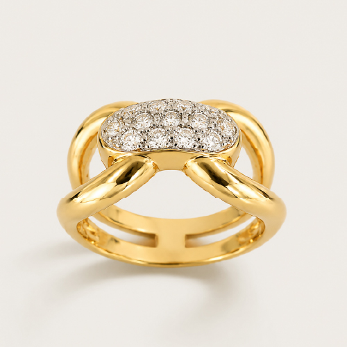 18K Yellow Gold Diamond Ring