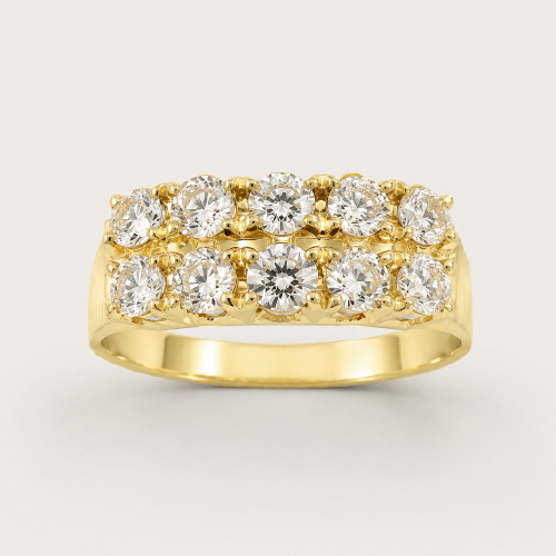 18K Yellow Gold Diamond Ring