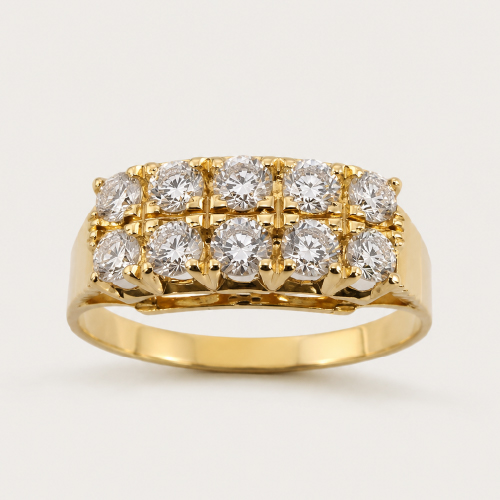 18K Yellow Gold Diamond Ring