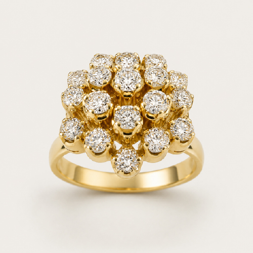 18K Yellow Gold Diamond Ring