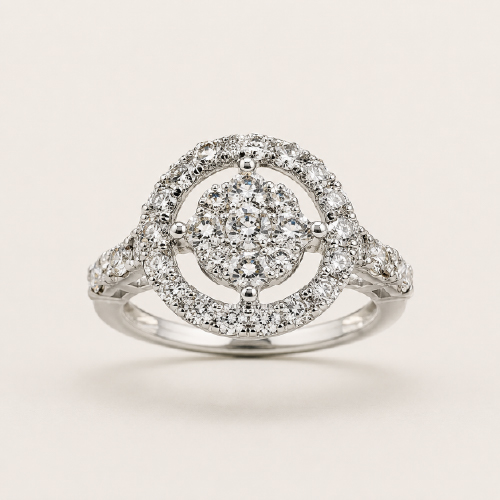 18K White Gold Diamond Ring