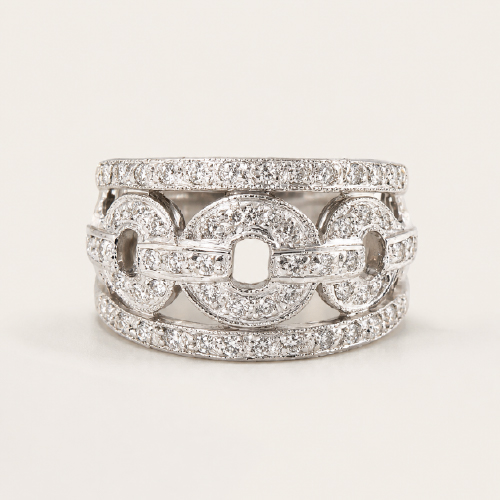 18K White Gold Diamond Ring