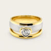 18K White/Yellow Gold Diamond Ring