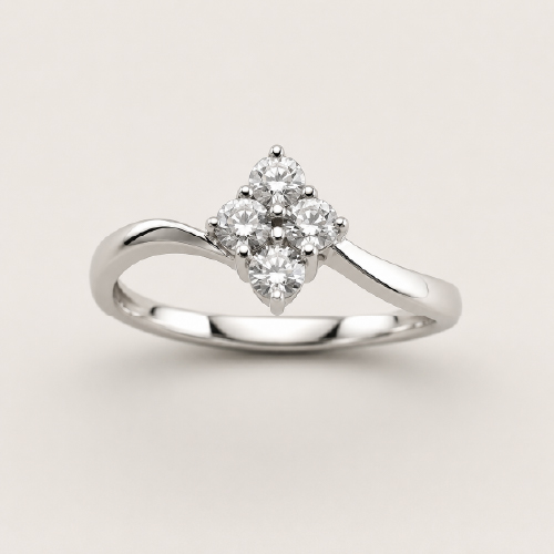 18K White Gold Diamond Ring