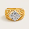 20K Yellow Gold Diamond Ring