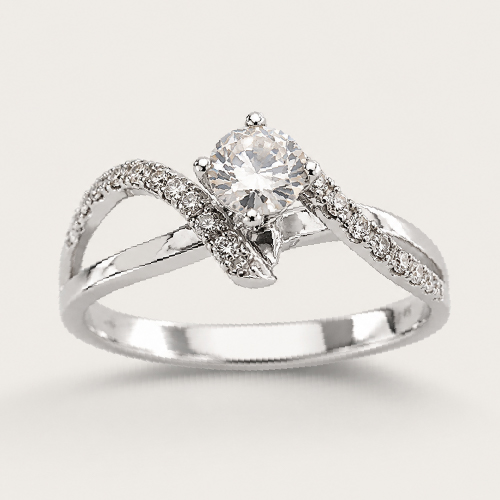 18K White Gold Diamond Ring