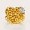 18K Yellow Gold Yellow Sapphire Diamond Ring
