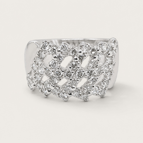 18K White Gold Diamond Ring