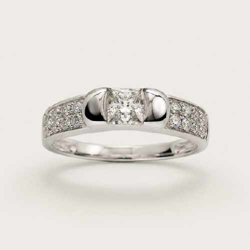 18K White Gold Diamond Ring