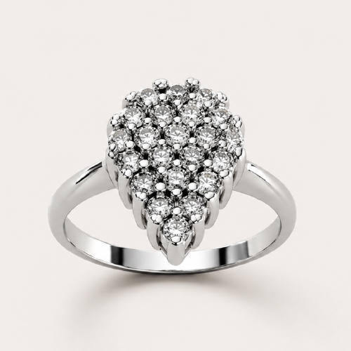 18K White Gold Diamond Ring