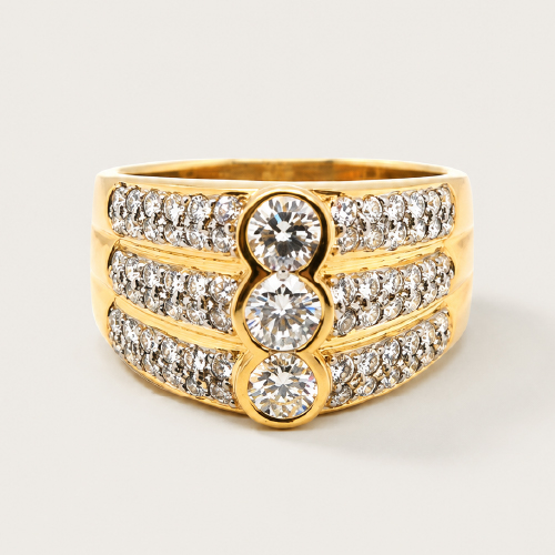 18K Yellow Gold Diamond Ring