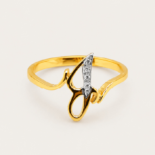 20K Yellow Gold Diamond Ring