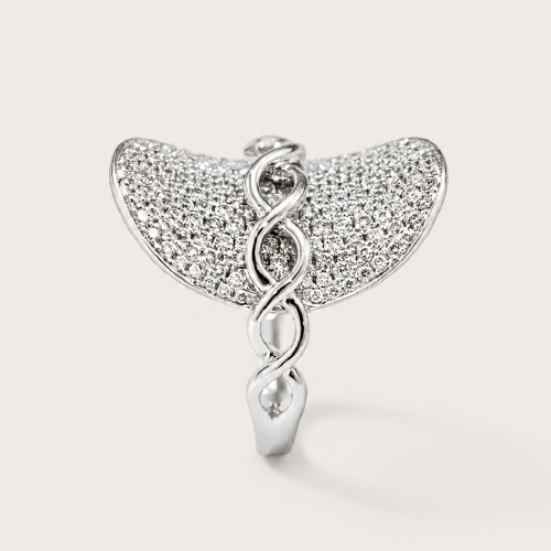14K White Gold Diamond Ring