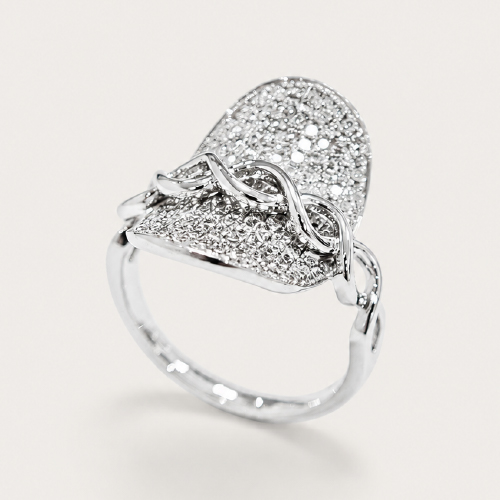 14K White Gold Diamond Ring