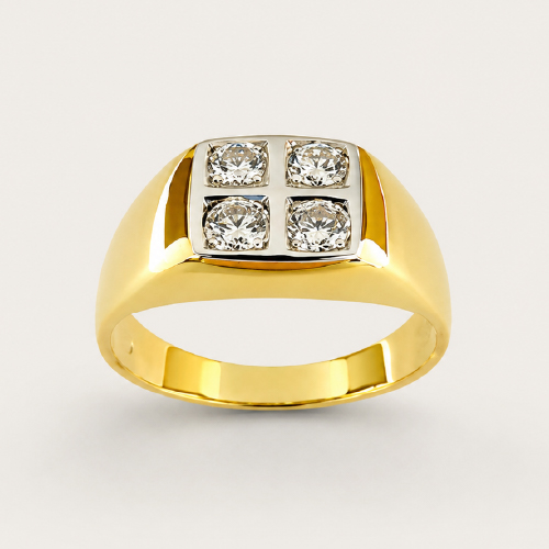 18K Yellow Gold Diamond Ring