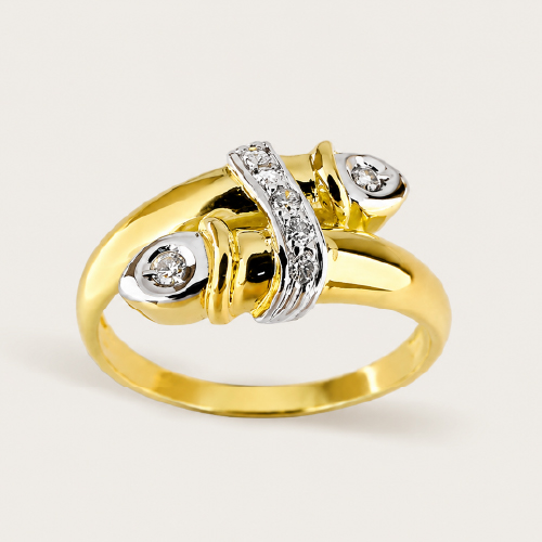 18K Yellow Gold Diamond Ring