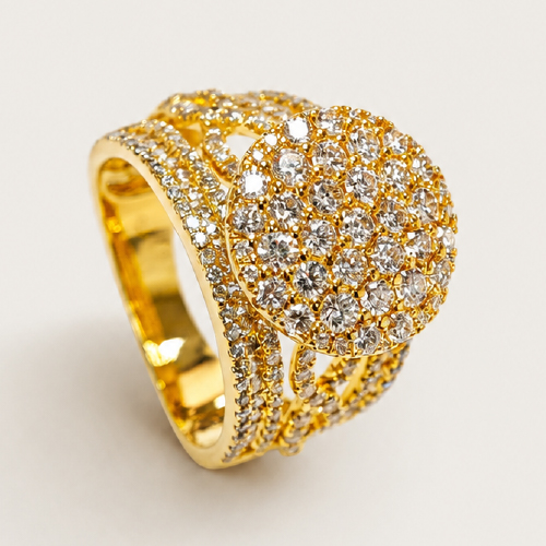 18K Yellow Gold Diamond Ring