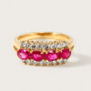 18K Yellow Gold Diamond & Ruby Ring