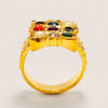 22K Yellow Gold Diamond, Cubiczirconia & Colour Gems Ring