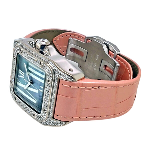 18K White Gold Cartier Santos 100 Diamond
