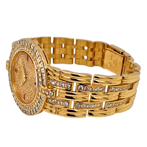18K Yellow Gold Patek Philippe Calatrava Diamond & Ruby