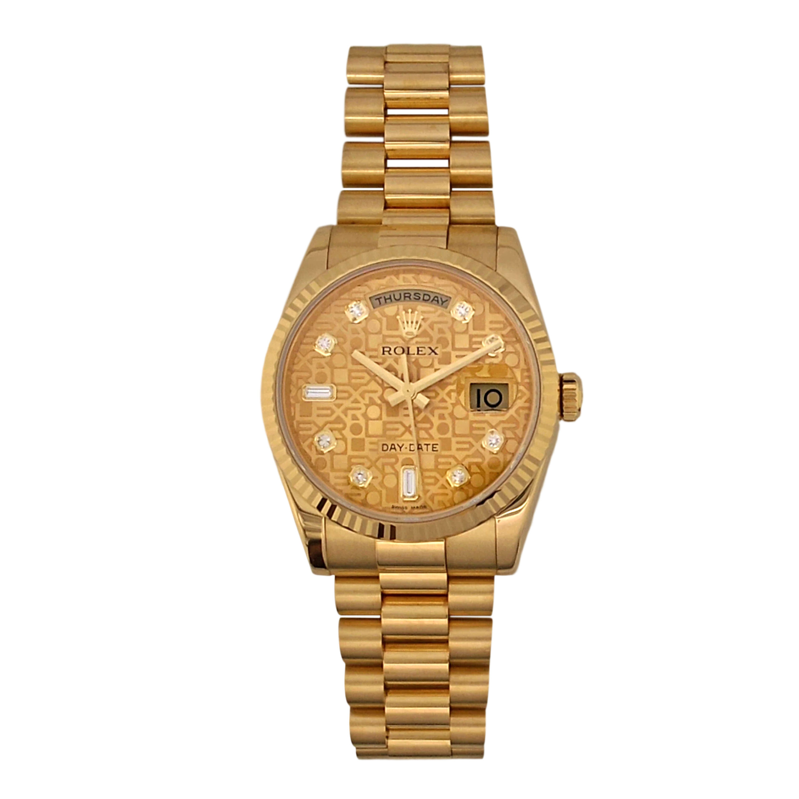 18K Yellow Gold Rolex Datejust 36 Diamond 118238