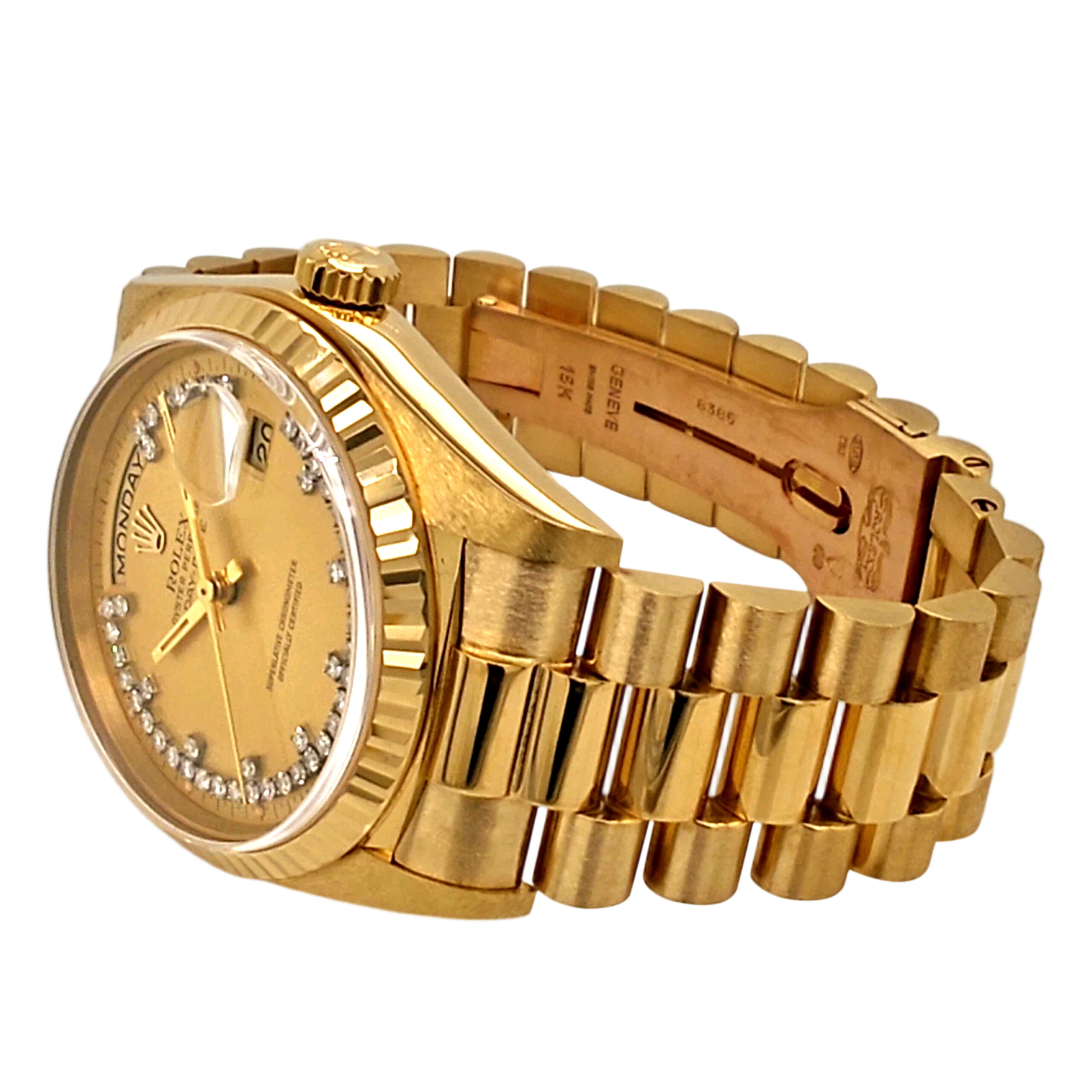 18K Yellow Gold Rolex Day-Date 36 Diamond 18038