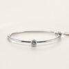 18K White Gold Diamond Bangle