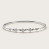 18K White Gold Diamond Bangle