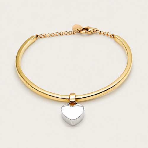 18K Yellow/White Gold Diamond Bangle