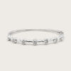 18K White Gold Diamond Bangle