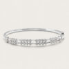 18K White Gold Diamond Bangle