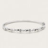 18K White Gold Diamond Bangle