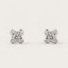14K White Gold Diamond Earstud