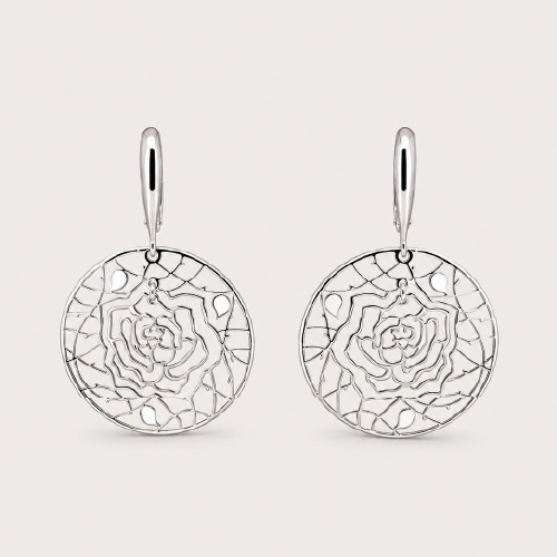 18K White Gold Earring