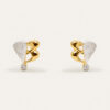 18K White/Yellow Gold Diamond Earstud