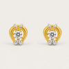 20K Yellow Gold Diamond Stud Earring