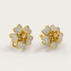 18K Yellow Gold Diamond Earring 2 Tone Larry
