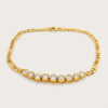 18K Yellow Gold Stone Bracelet