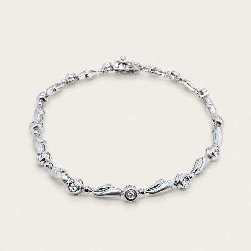 18K White Gold Diamond Bracelet