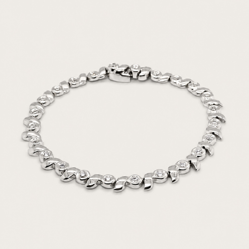 18K White Gold Diamond Bracelet