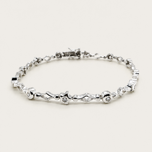 18K White Gold Diamond Bracelet