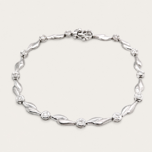 18K White Gold Diamond Bracelet