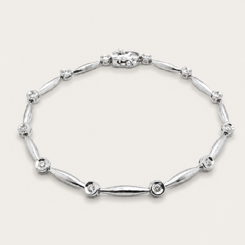18K White Gold Diamond Bracelet